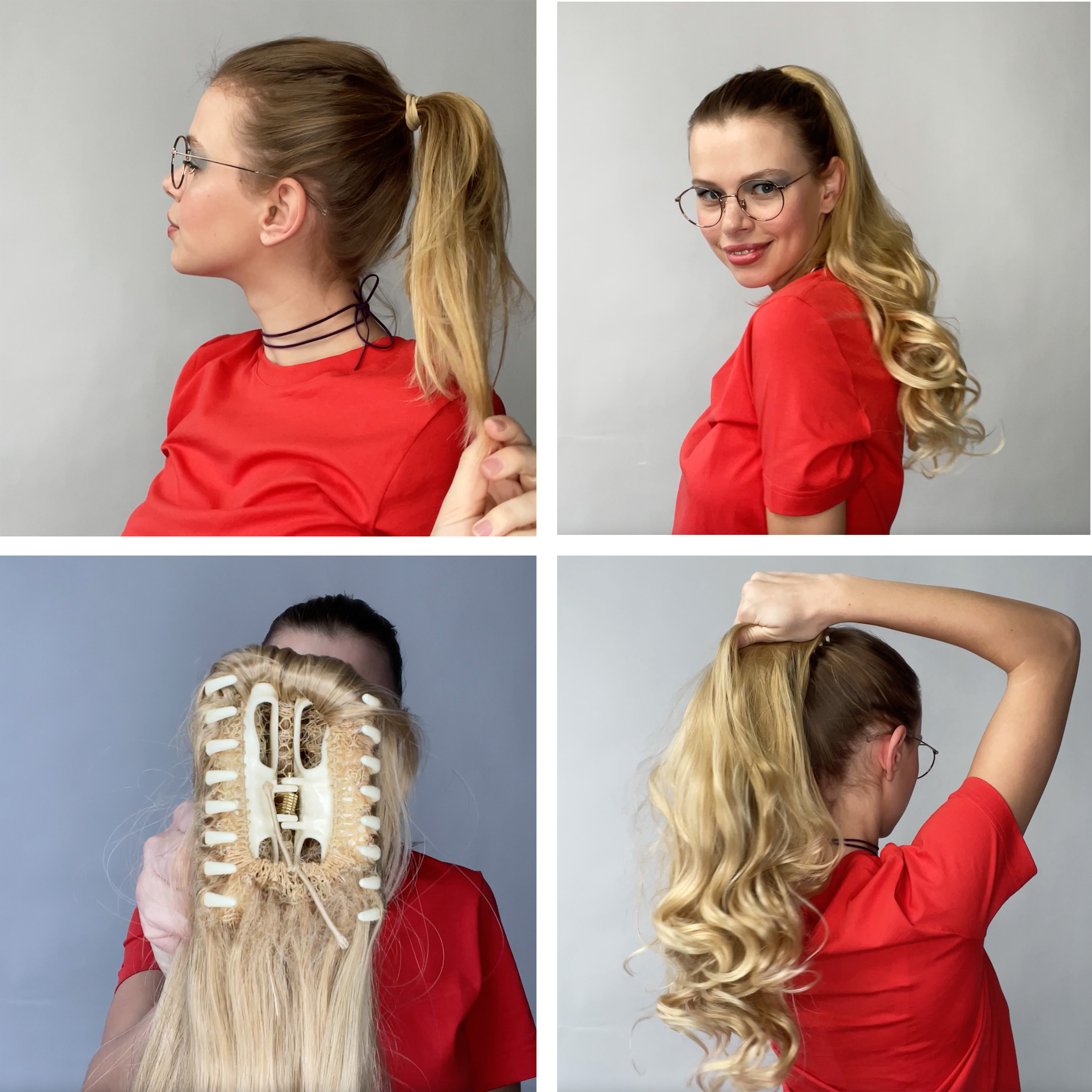 Haarzopf Sarah mit Butterflyklammer H25