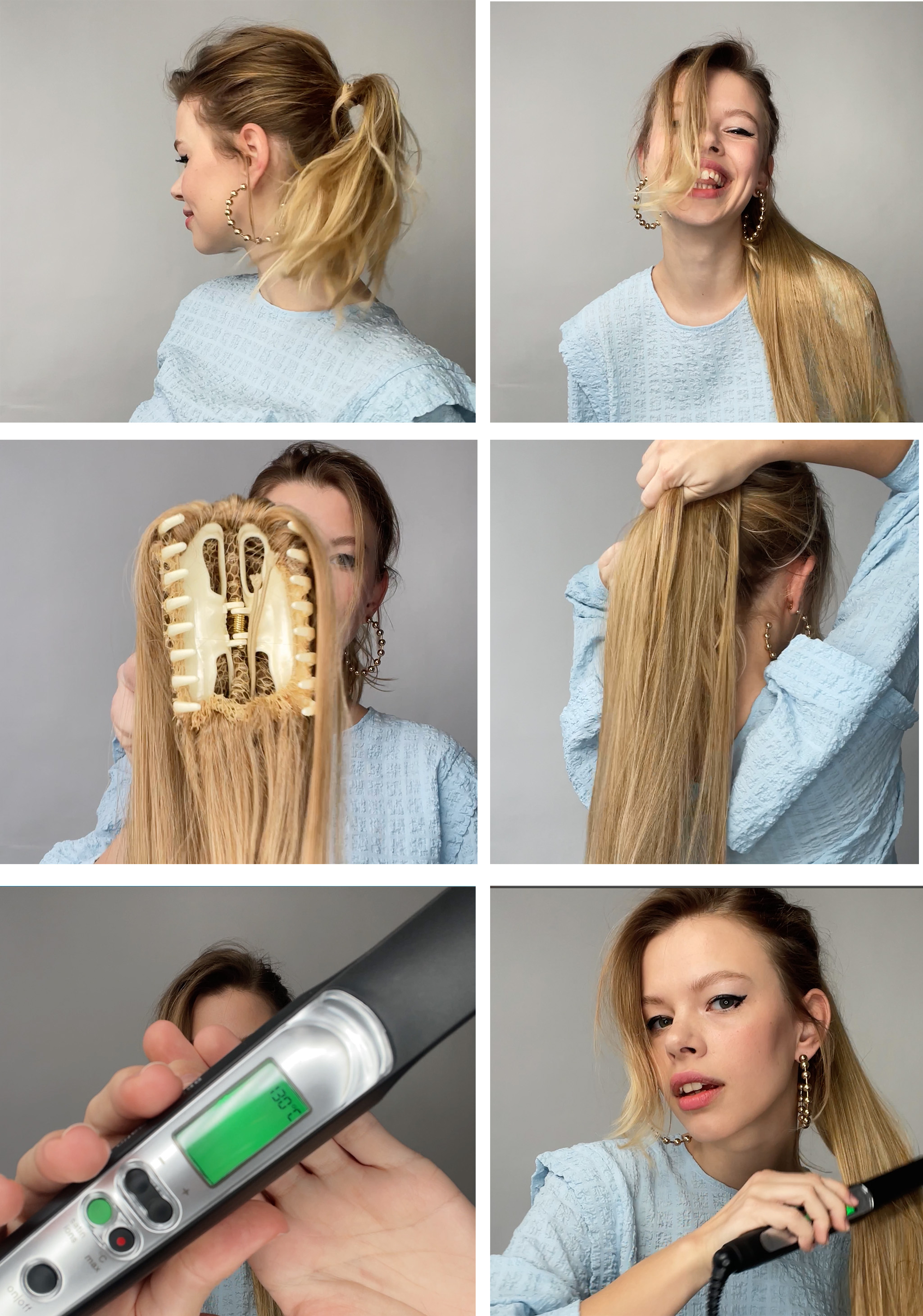 Haarzopf Ariana mit Butterflyklammer H74